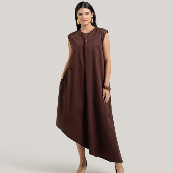 (AU25-13) Sleeveless Asymmetric Dress